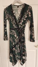 BCBGMAXAZRIA assymetrical wrap dress XXS pre-owned