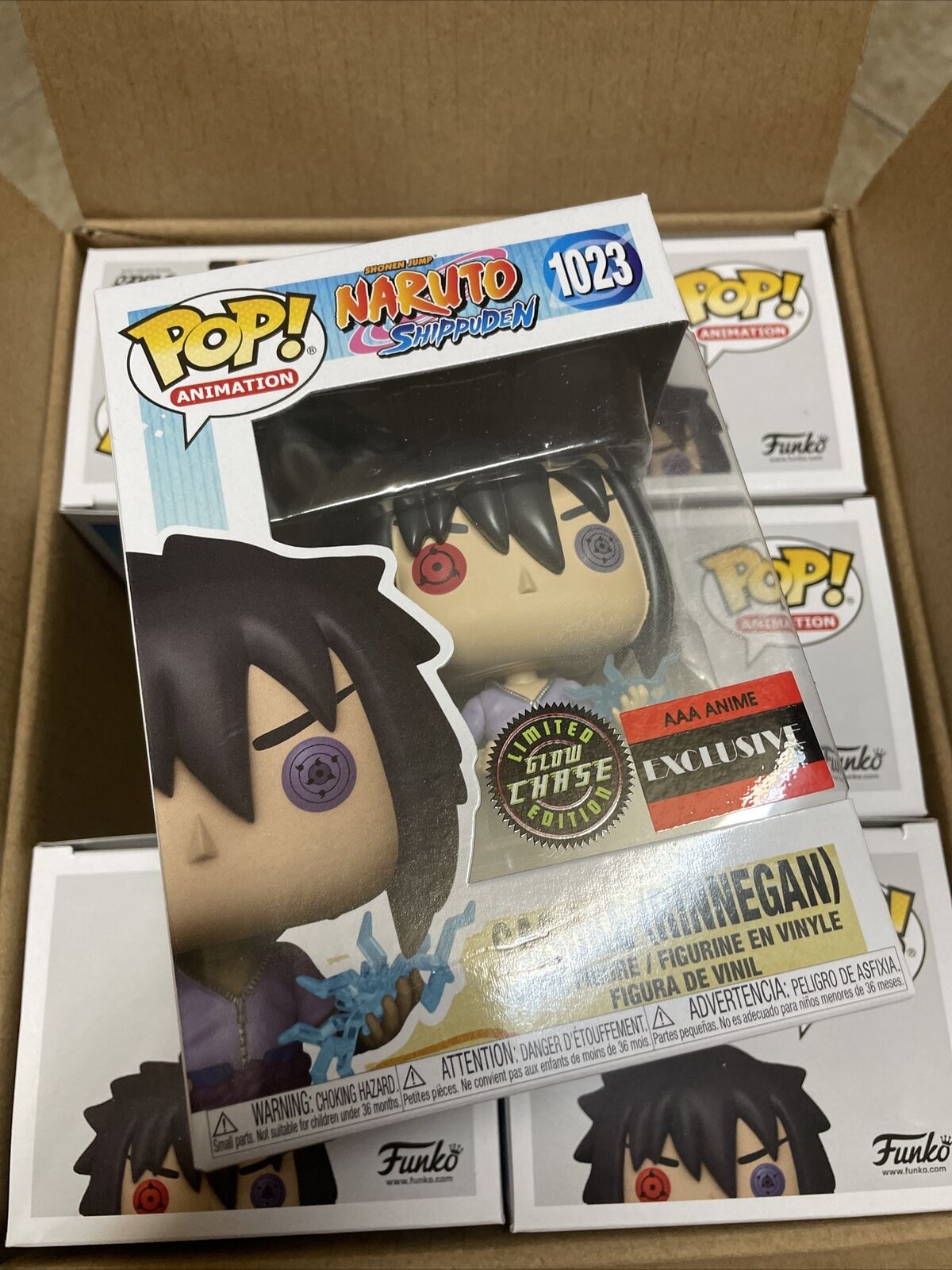  Funko Naruto Shippuden Sasuke Uchiha (Rinnegan) Pop Figure  Chase Bundled with a Byron's Attic Pop Protector : Toys & Games