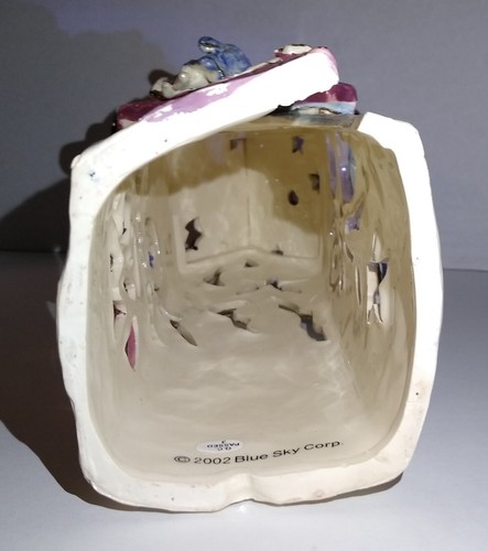 Blue Sky Clayworks Heavens Angels House Candle Tea Lite Holder w Base Signed Art - Picture 14 of 23