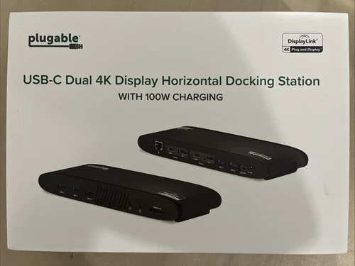 NEW - Plugable USB-C Dual 4K Display w/ 100W Charging Docking Station UD-6950PDH