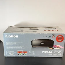 Canon PIXMA IP2600 Inkjet Color Printer With Cables & Box - EUC *Works