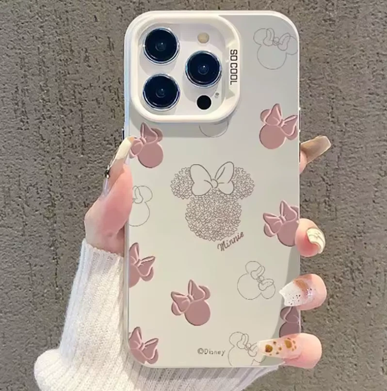 Linda funda de teléfono Disney Mickey Mouse para iPhone 14 Pro 15 16 13 Pro Max 12 Foto 3 de 4