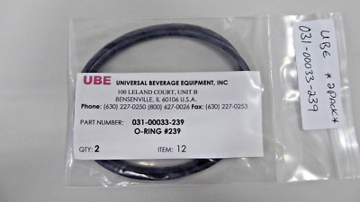 UBE 031-00033-239 O-Ring #239 (Pack of 2) 03100033239