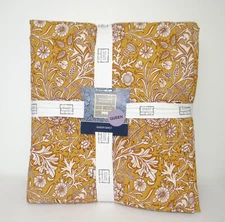 WILLIAM MORRIS At Home CHERWELL Cotton Queen Quilt Honey NEW