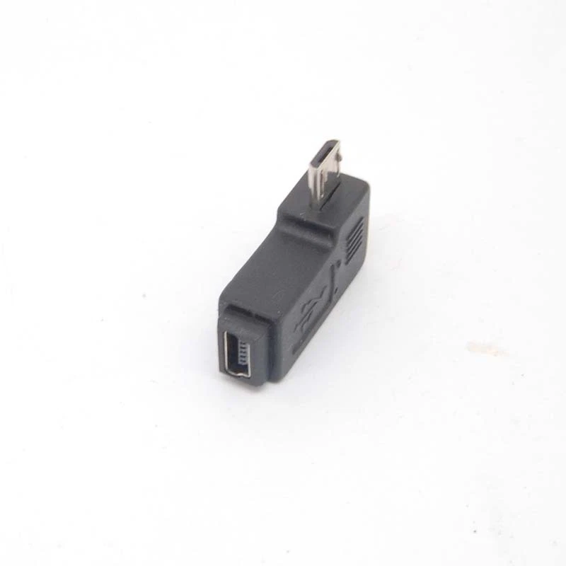 90 Degree right Angle Adapter micro USB Type A B male to mini USB feMale 5pin - Image 2 of 4