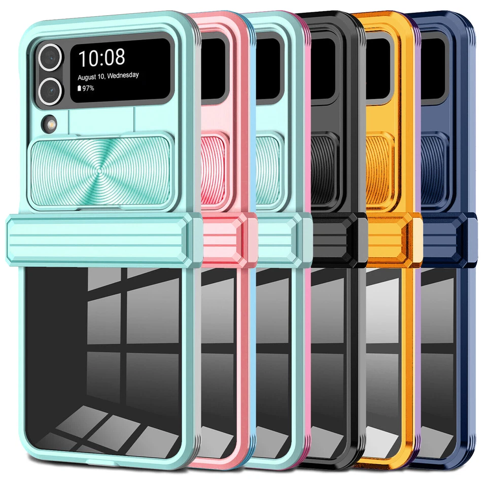 MIGNOVA Samsung Galaxy Z Flip 4 5G Case Shockproof Slide Camera Cover Hinge Protection