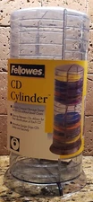 Vintage Fellowes DISC 32 CD Cylinder Tower Organizer Holder New Old Stock