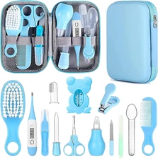 Baby Grooming Kit, Infant Safety Care Set with Hair Brush Comb Nail Clipper 