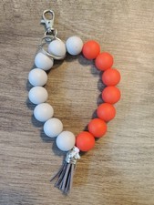 Beaded Handmade Stretchy Key Chain Bracelet Lobster claw New Beads Tassel