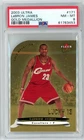 Graded 2003 Fleer Ultra LeBron James #171 Gold Medallion Rookie RC Card PSA 8