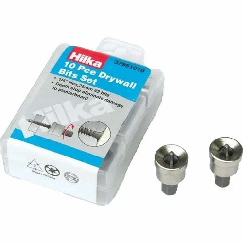 Drywall Bit Set 25mm #2 1/4"" Phillips Screwdriver Plasterboard Bits Depth Stop