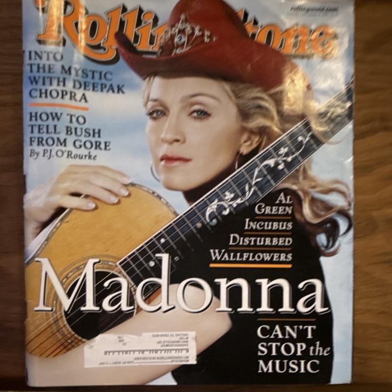 Rolling Stone Magazine Madonna, Al Green, Incubus September 2000 Issue 825