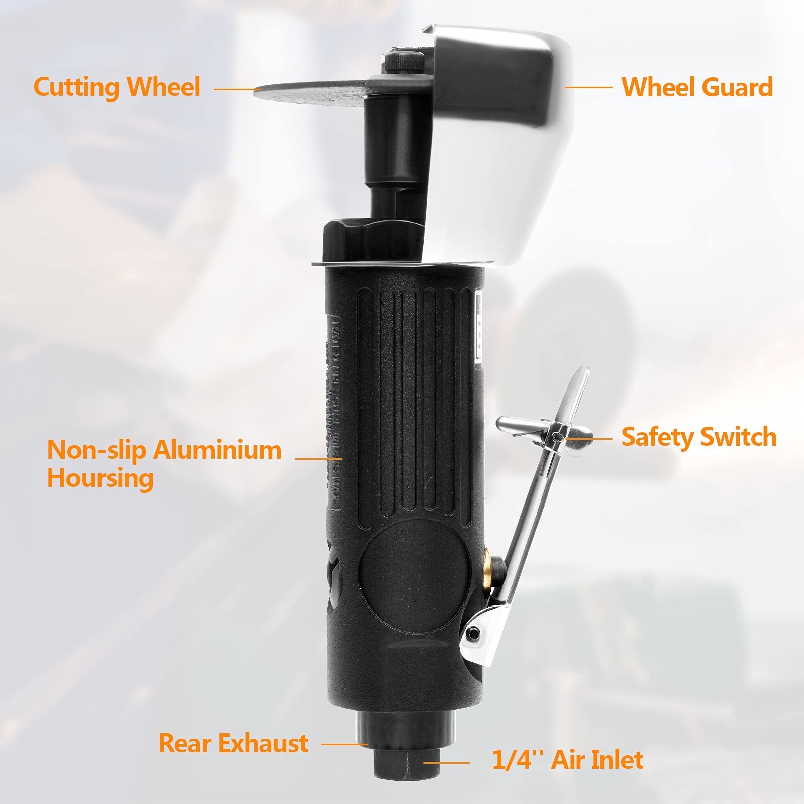 YON.SOU. Air Cut Off Tool with 2 pcs 3-inch Die Grinder Cut-Off Wheels, Pneum...