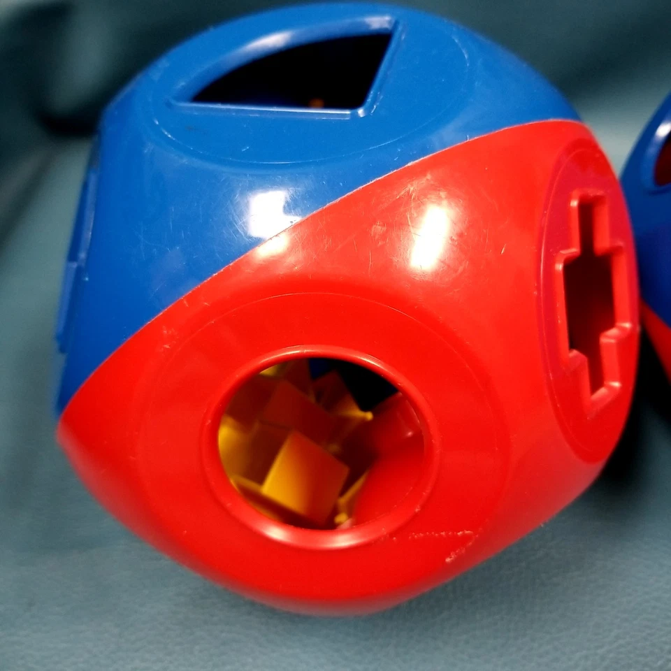 2 juegos clásicos de bolas con forma de juguete Tupperware de colección clasificadores de formas años 80 Foto 4 de 4