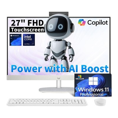 HP 27in All-in-One Touch Desktop,Ultra 7-155U 4.8Ghz,UpTo 64GB 4TB SSD+Win11pro#