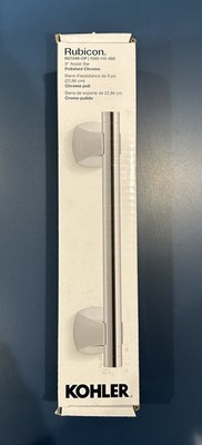KOHLER Rubicon 9'' Bath Shower Grab Bar Polished Chrome ADA Compliant R27240-CP