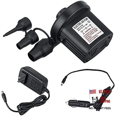 Electric Air Pump for Inflatables,Portable Quick-Fill Air Pump with Dark Black