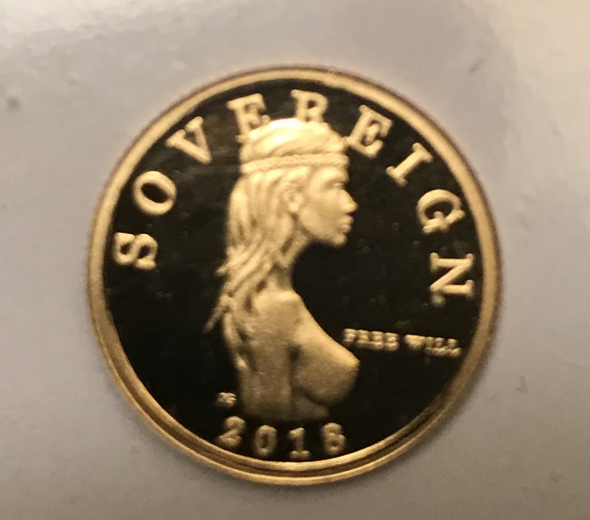 The Super Ultra Rare Free Will Sovereign Bullion 1/10 oz .9999 Gold 53 Minted!