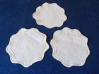 3 ANTIQUE HAND EMBROIDERED PLACEMATS EARLY 1900
