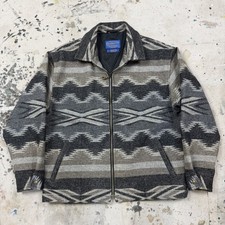 Pendleton High Grade Western Wear Aztec Print Wool Jacket Mens Medium Navajo