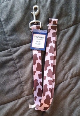 Top Paw Dog, Pink Cow Print 4ft Leash