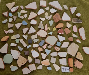 Genuine Surf Tumbled Ceramic Tile Shards Crafts & Jewelry T100