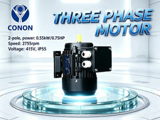 0.55kw 0.75HP  2800rpm shaft 14mmElectric motor air compressor Three-phase 415v 