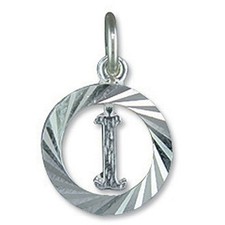 Lettre I initiale .925 pendentif breloque en argent x1 initiales breloques Range