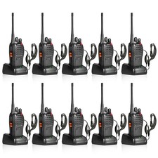 666S 10 Pack walkie talkies for Adults Long Range Rechargeable with Headphone...