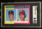 1975 Topps #312 Strikeout Leaders NOLAN RYAN STEVE CARLTON Graded Card SGC 6.5