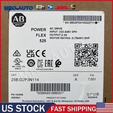 Allen-Bradley 25B-D2P3N114 PowerFlex 525 0.75kW 1Hp AC Drive US Free Tax