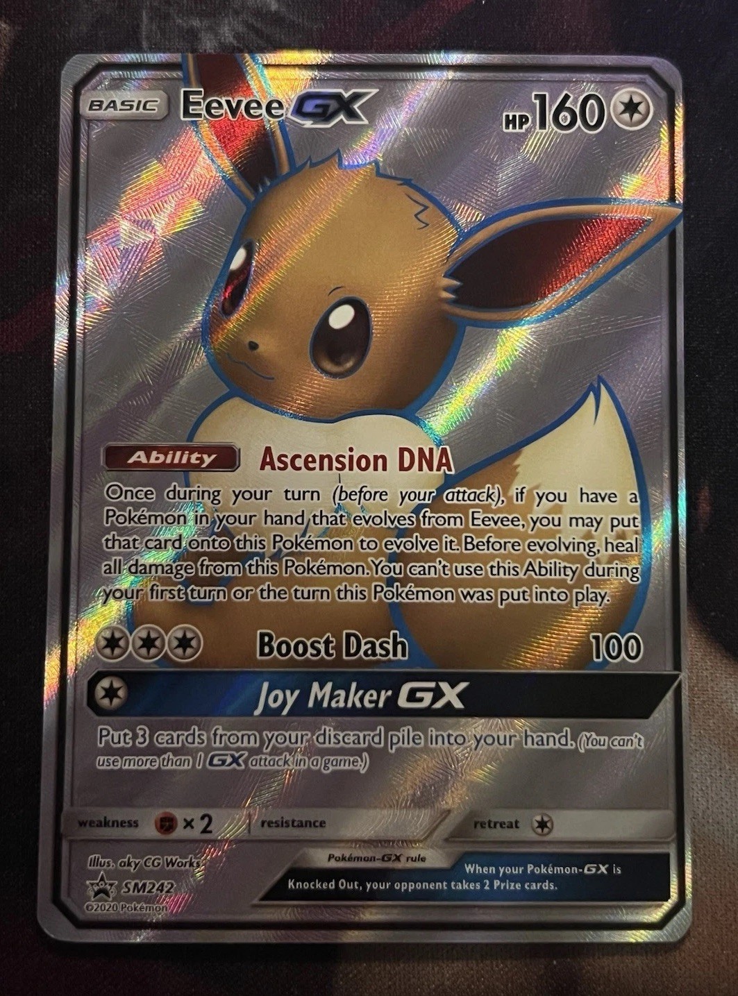 Pokémon TCG Eevee GX Black Star Promo SM242 SM - NM ✨