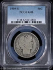 1909-S 50C Barber Half Dollar PCGS G 06 | Good 6