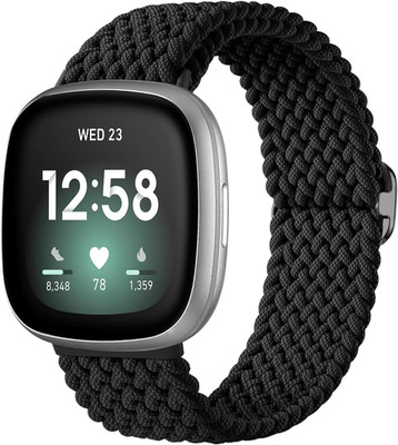 Braided Stretchy Band Compatible for Fitbit Sense/Versa 3/4 and Sense 2, Soft El