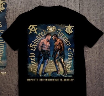 T-shirt Combat Canelo Alvarez Vs Terence Crawford - Unisex Taille S à 5XL Neuf