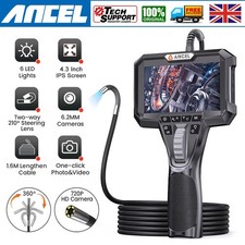 ANCEL AN301 6.2mm Lens 210° Articulating Borescope Inspection Camera Endoscope