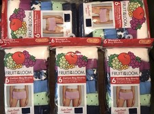 fruit of the loom 100 cotton boy shorts 6 pack size 6/m new in package