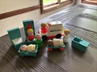 Vintage Fisher Price Little People Hospital Lot X-ray, Gurney, Ambulance, Scale