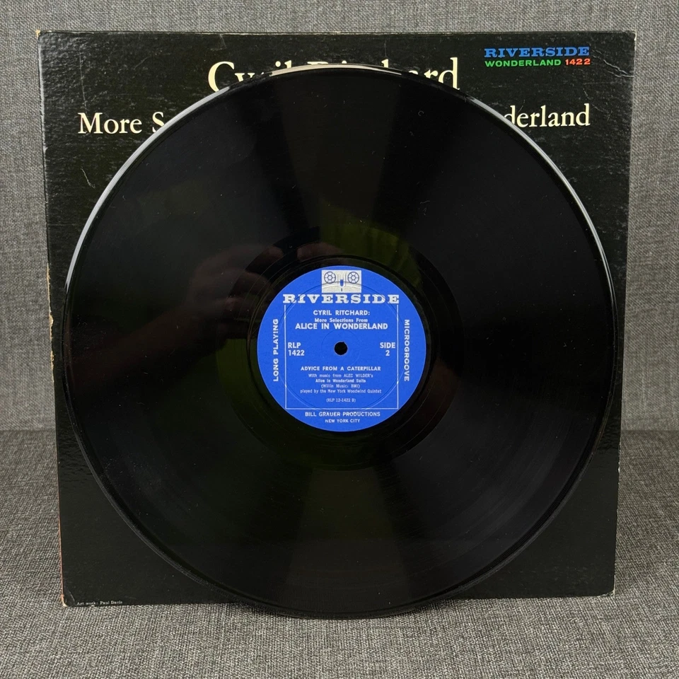 Cyril Ritchard Alice in Wonderland More Selections Riverside LP Record NEAR MINT - Image 3 of 3