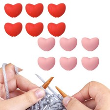 6x 3 mm Hole Knitting Needle Stoppers Silicone Cute Anti Slip Knitting Supplies