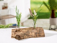 Gilde Treibholz Mit 2 Reagenzglas-Vasen Natur Deko Geschenk Maritim