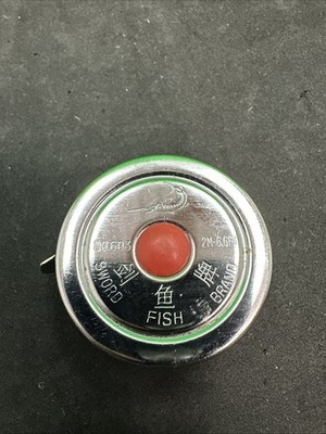 Vintage Sword Fish Brand 2m-6.6ft Tape Measure. Amazing Shape #603