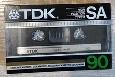 TDK SA90 Blank Cassette Tapes 90min High Bias Type II