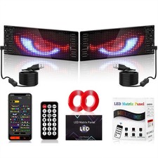 2PCS Devil Eyes Light for Cars, Flex LED 7x3 Inch 2 Pack , Multi-Color