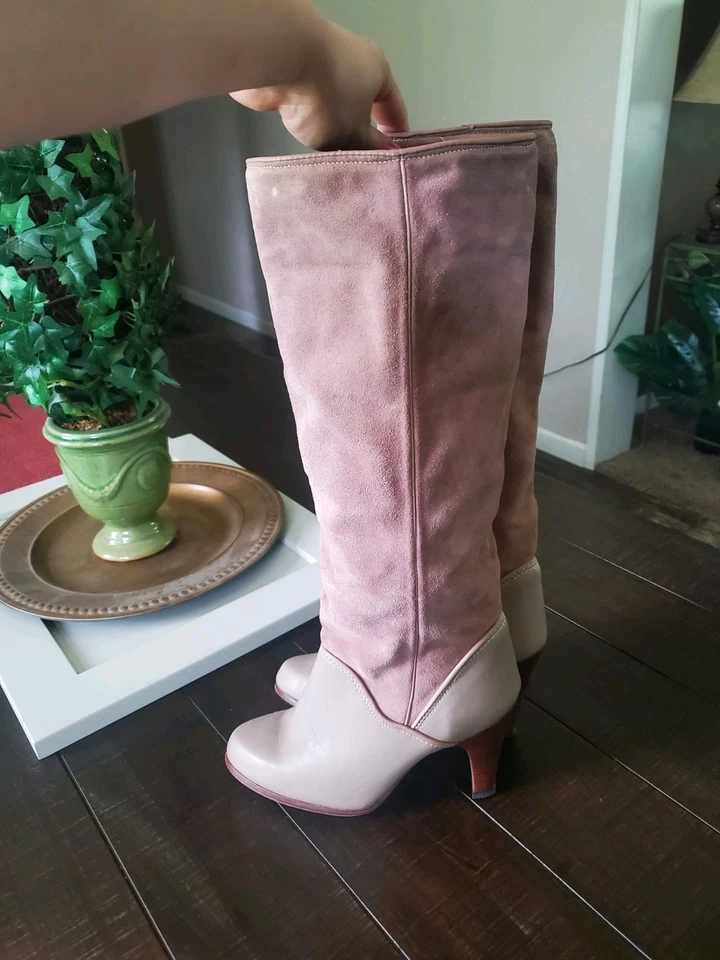 复古 Zodiac 麂皮绒灰褐色皮靴。 7码 — 第 4/4 张图片