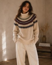L.O.G.G. H&M 100% Wool Sweater Women s M Fair...