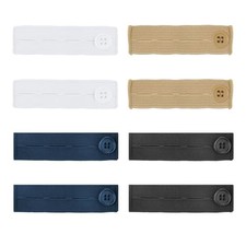 8 PCS Elastic Pants Waist Extenders, Adjustable Button Extender for 4 Colours
