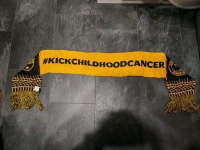 MLS Works Kick Kinderkrebs Schal schwarz gelb Fußball Soccer Fanschal 