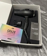 Parlux Alyon Air Ionizer Tech Professional Hair Dryer Made Italy Black Pre-owned