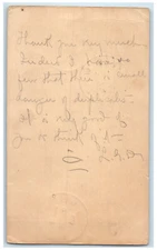 1904 Thank You Message Willimantic Connecticut CT Eagleville CT Postal Card